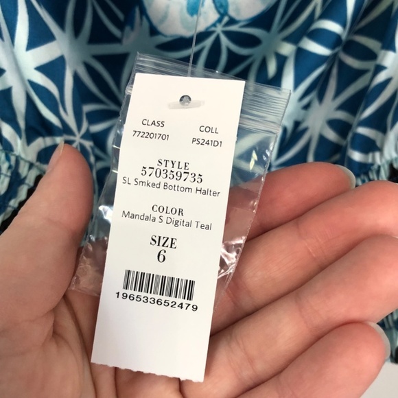 White House Black Market Halter Top Blue Size 6 - Picture 9 of 14